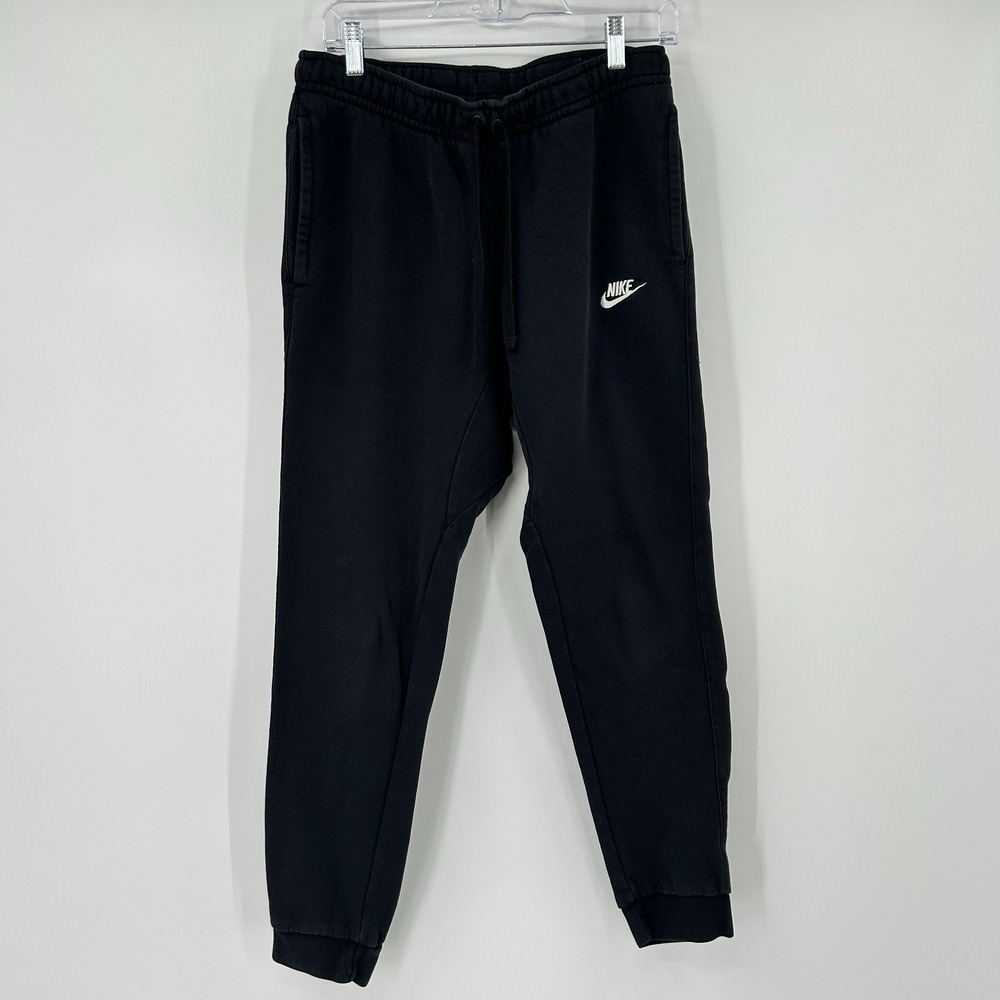 Nike Sportswear Black Club Fleece Joggers Mens M Sports Outdoor Lounge Logo